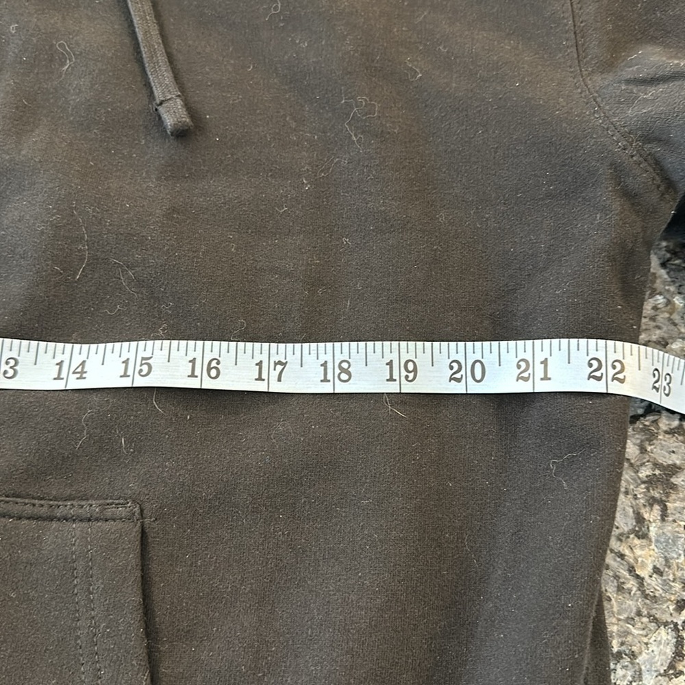 THE CHOSEN HOODIE‎ SIZE L ZIPPER Front W/POUCH pockets BLACK - FISH GRAY/TEAL - Picture 4 of 4